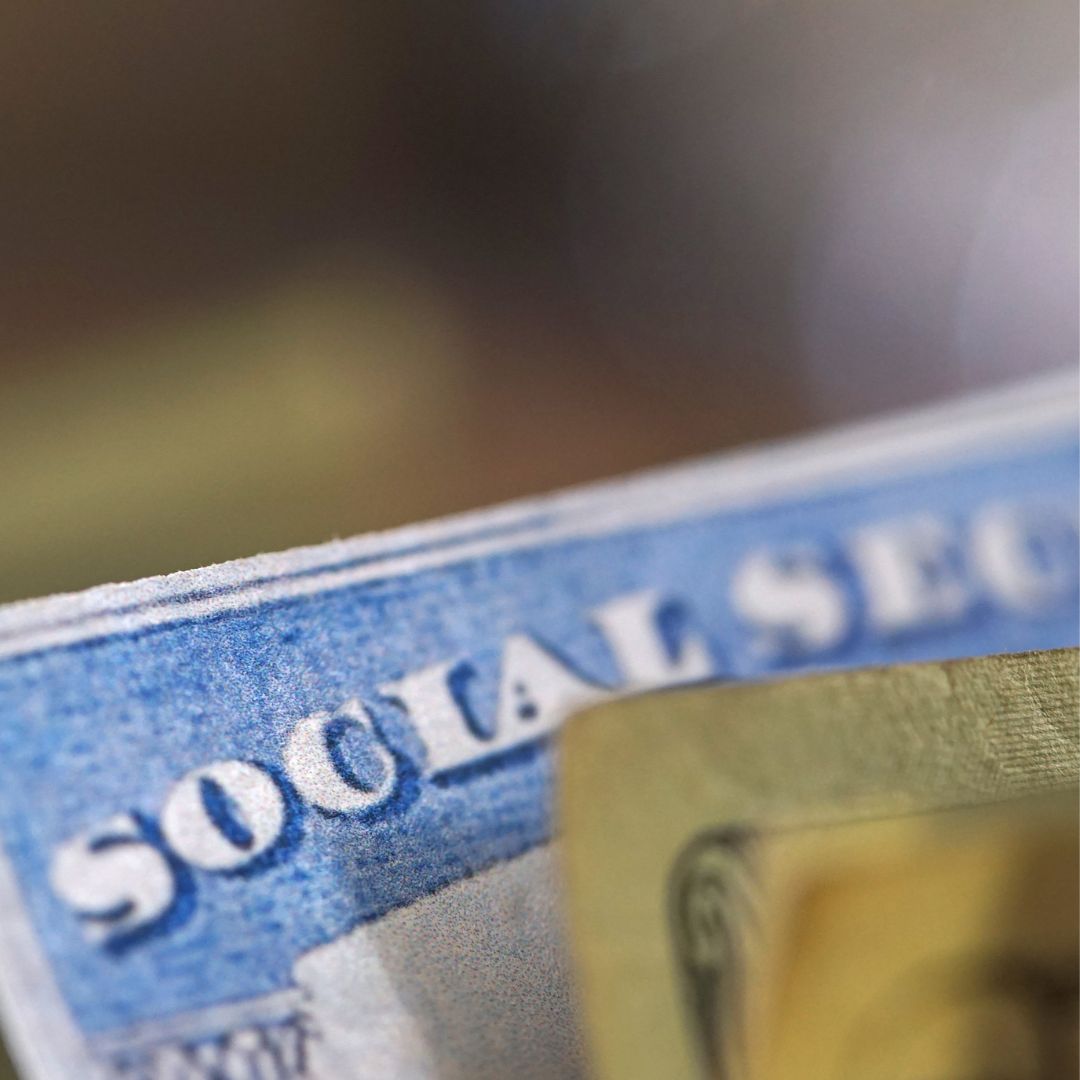 close up of social security card